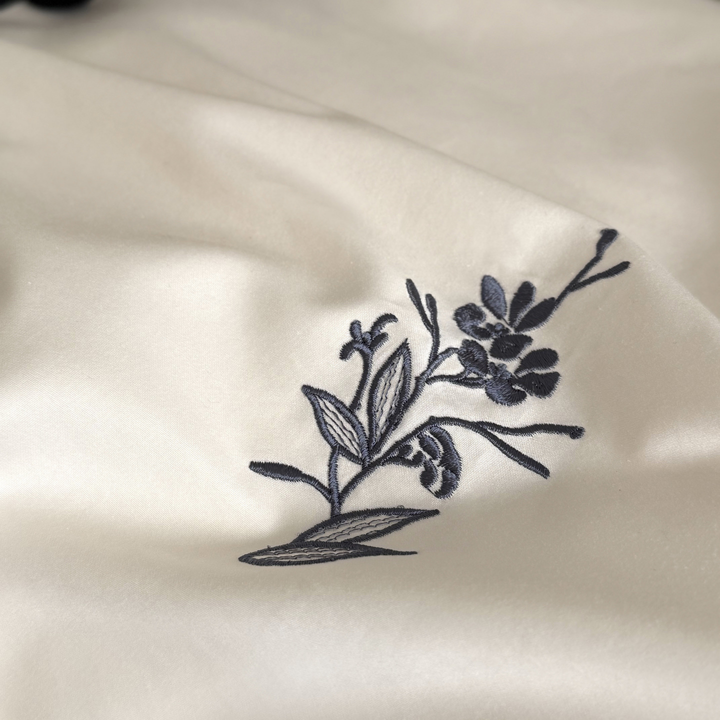 2026 100S algodón largo bordado de precisión de cuatro piezas - Fog Island   Casa de alojamiento de algodón bordado cama