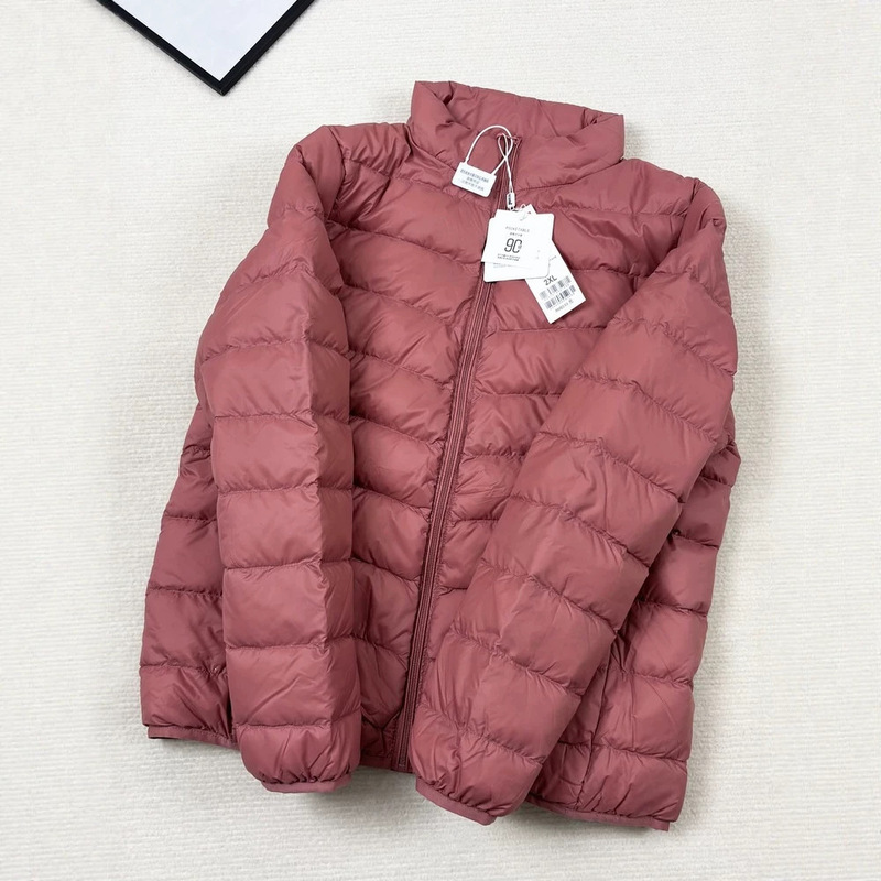 Plus size 90% duck down stand-up collar lightweight down jacket for women, ultra-light down lining, short lightweight coat Plus size 90% duck down stand-up collar lightweight down jacket for women, ultra-light down lining, short lightweight coat