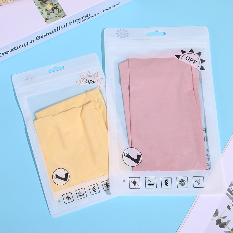 复古风大号冰丝袖包装袋 复合透明丝袜户外袖自封袋 冰袖袋批发