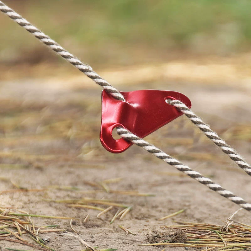 Уличная палатка Пряжка для ветровой веревки Алюминиевый сплав Треугольная Пряжка для зонта Веревка Навес Ветрозащитная веревка Противоскользящие аксессуары Средний Размер