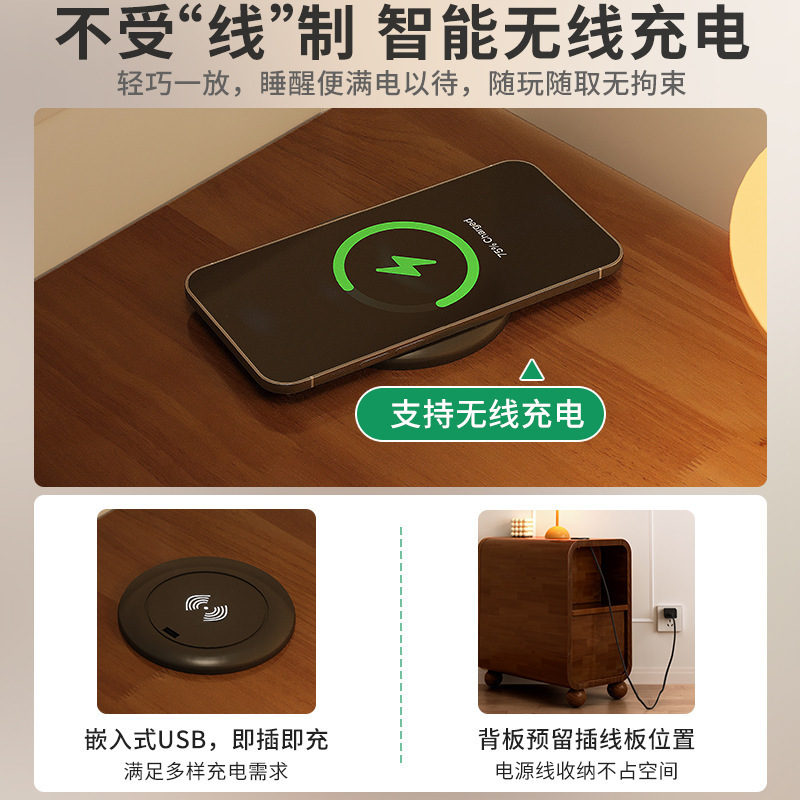 Mesita de noche pequeña extremadamente estrecha con lámpara Super estrecha 30 cm 20cm mesita de noche de carga inalámbrica estante de gabinete de ranura estrecha