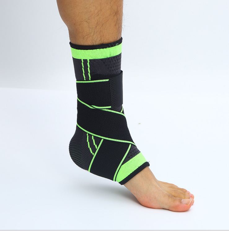 Tobillera y rodillera de compresión elástica de nailon transpirable para baloncesto ciclismo y prevención de esguinces