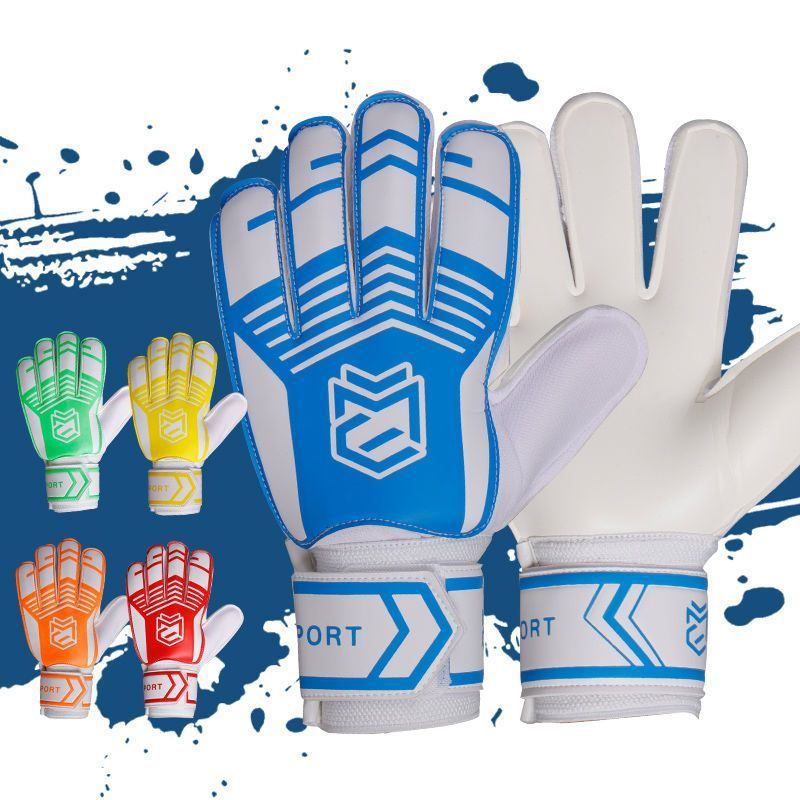 Portero, portero de fútbol, transpirable, niños de primaria, dedos, antideslizantes, entrenamiento profesional para adultos, guantes resistentes al desgaste