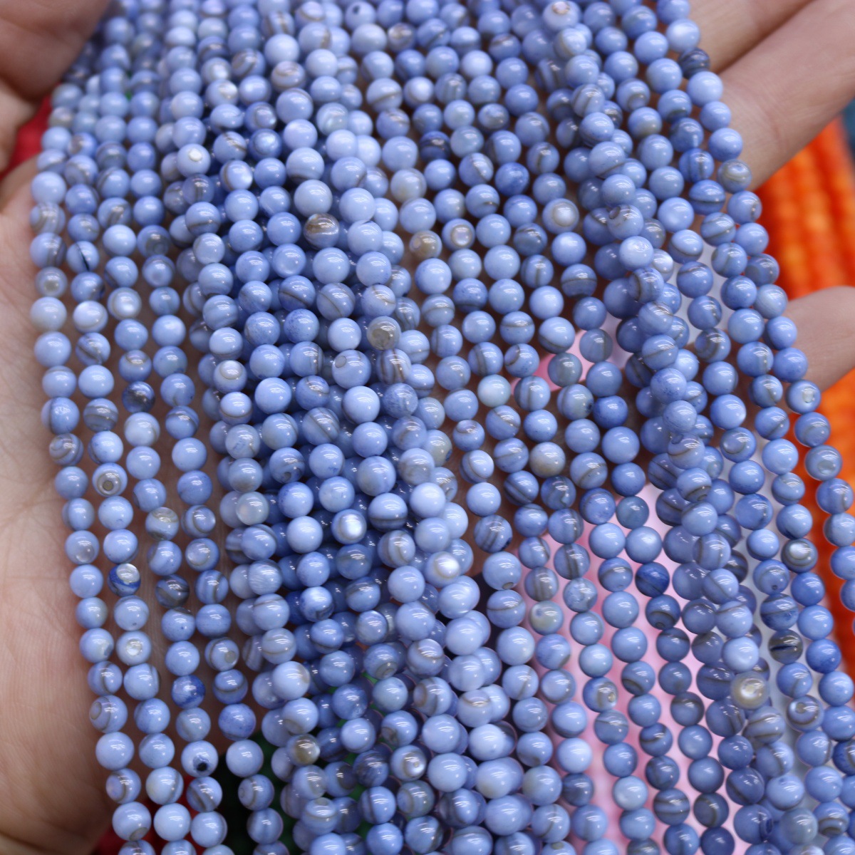 Conchas de agua dulce naturales cuentas mixtas de color 4mm color monocromático bolas perlas sueltas diy joyería accesorios joyería al por mayor image 22
