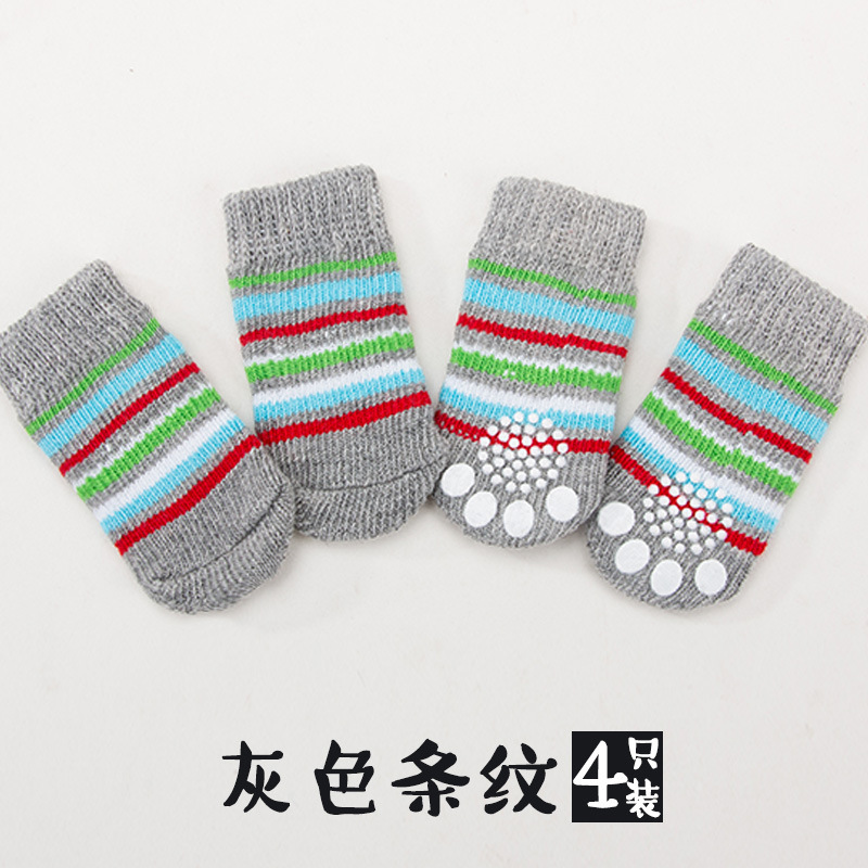 Calcetines para mascotas de otoño e invierno, calcetines antideslizantes con dibujos animados para perros, protectores para patas de perro, calcetines de algodón para perros pequeños tipo Teddy, suministros al por mayor. image 20