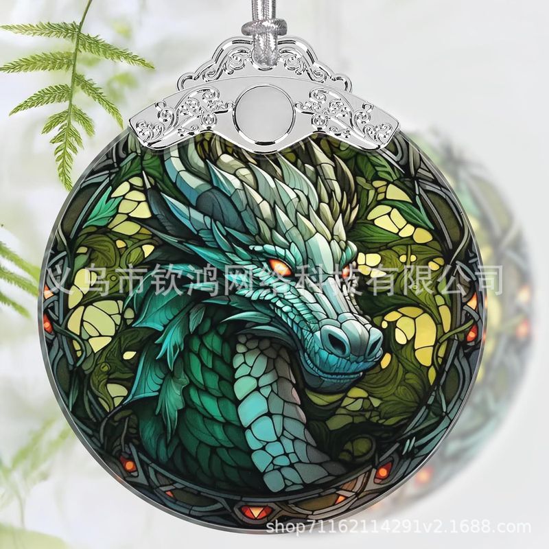 跨境现货玻璃马头 小象 龙圣诞树挂件圣诞节装饰创意节日礼品挂饰|undefined