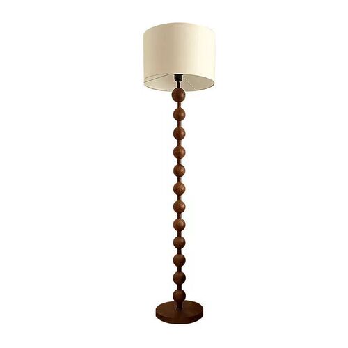 French Medieval Wabi-Sabi Style Floor Lamp, American Minimalist Retro Solid Wood Living Room Bedroom High-End Corner Atmosphere Lamp