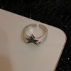 Retro adjustable one size ring suitable for men and women, punk style, on index finger