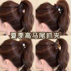夏季高马尾抓夹女2025新款高级感发夹后脑勺盘发鲨鱼夹子头饰发卡