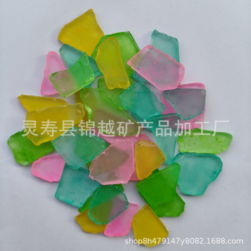 批发海玻璃片彩色璃片亲子儿童diy手工相框立体贴画清新饰品装饰