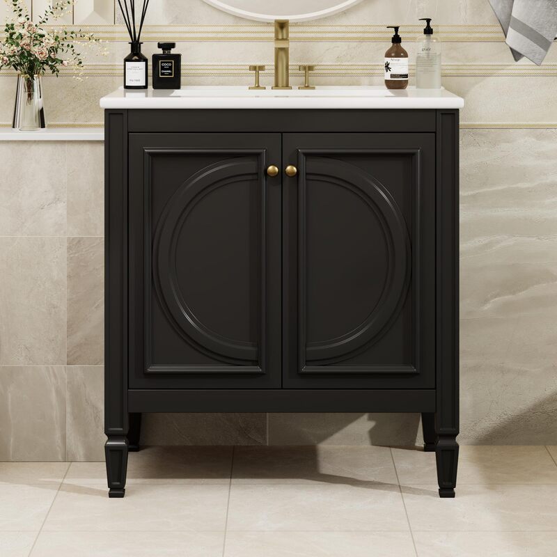 High-Quality Bathroom Floor-Standing Sink Cabinet, Waterproof Painted Surface, Durable and Sturdy Sink Cabinet, Basin Not Included High-Quality Bathroom Floor-Standing Sink Cabinet, Waterproof Painted Surface, Durable and Sturdy Sink Cabinet, Basin Not Included