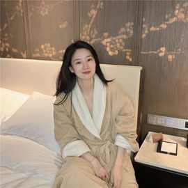 必收 丽思卡尔顿酒店浴袍芙蕾特五星级酒店吸水超细纤维情侣睡袍