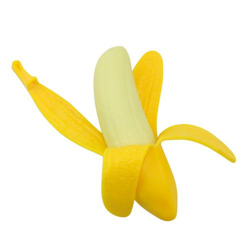 Amazon Stress Reduction Simulation Banana Children's Toy Wholesale Peeling Banana Vent Fruit Toy Pinch Fun