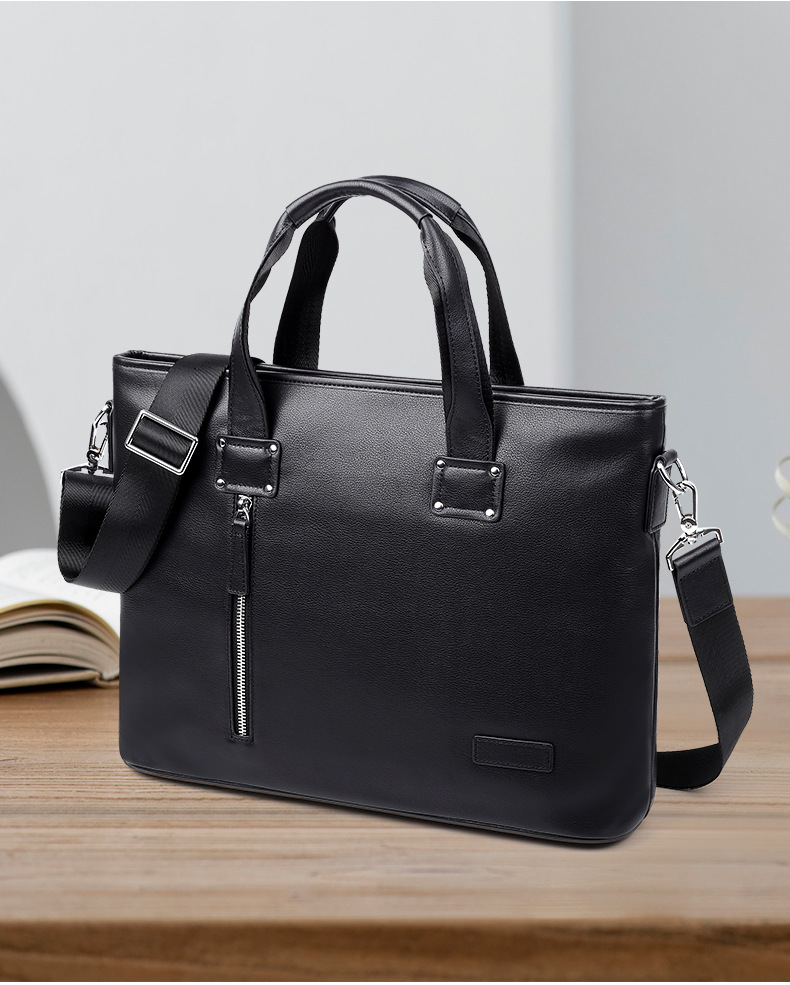 Genuine Leather Men's Laptop Bag - Image 1