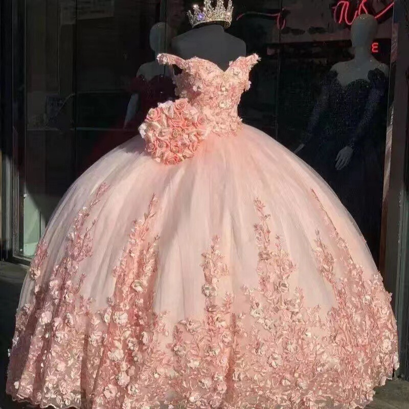 Off-Shoulder 2026 Wedding Dress New Style for Brides, Heavily Embellished Pink Gown with Long Train, Suitable for Petite Princesses Off-Shoulder 2026 Wedding Dress New Style for Brides, Heavily Embellished Pink Gown with Long Train, Suitable for Petite Princesses