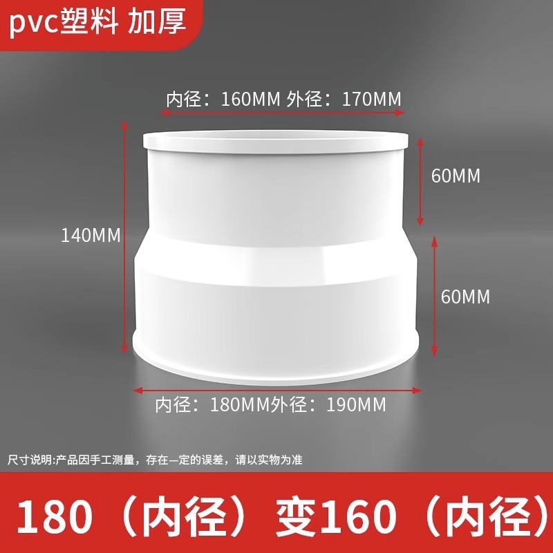 減圧継手、大小排気管、煙管、減圧リング、PVC水道管継手、卸売変換、100から75、75から50へ|undefined