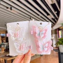 雨精灵立体可爱生动蝴蝶发夹儿童发卡女童头饰宝宝碎发侧边夹发饰