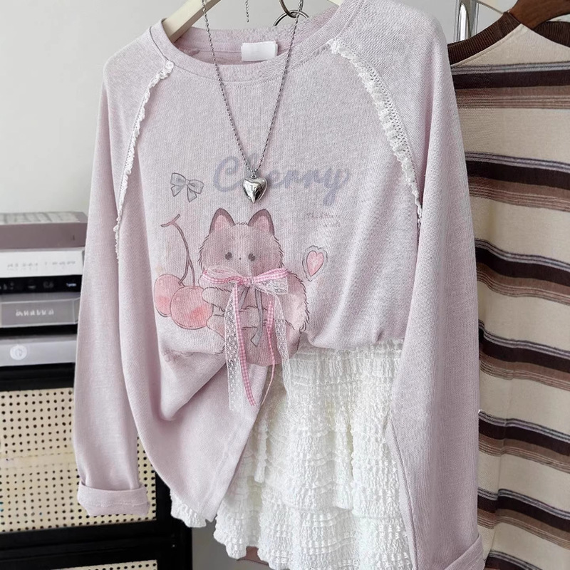 Cross-Border Plus Size 120kg Cherry Kitten Pure Cotton T-Shirt Women's Top Simple and Unique Three-Dimensional Butterfly Design Cross-Border Plus Size 120kg Cherry Kitten Pure Cotton T-Shirt Women's Top Simple and Unique Three-Dimensional Butterfly Design