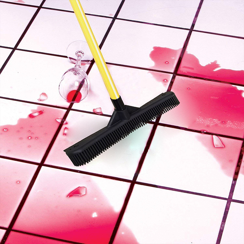 Dobles secciones telescópicas para limpiar y eliminar la pelo de la escobilla de alfombra de piso sin lavado a mano de la pelo de perro depilación de mascotas