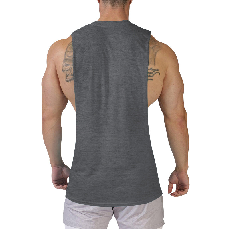 210g Weight Sleeveless Sleeve Length Cotton Blend, Polyester Fabric Type Regular Top Length Racerback Tank Tops Tops Type Casual Occasion Round Neck Neckline Loose Fit Type Solid Color Pattern Summer Season Men's Gender Simple Style Style Wholesale Men's Simple Style Solid Color Sleeveless Men's Tops 25