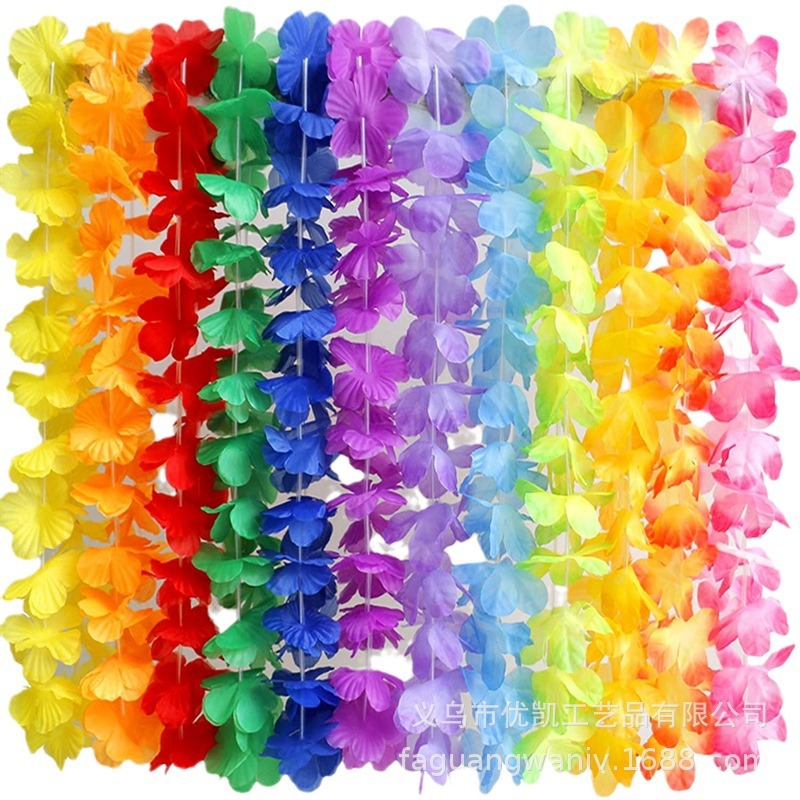 Guirnalda de fiesta hawaiana nueva combinación de combinación multicolor para fiestas de cumpleaños navideñas con guirnaldas de tela