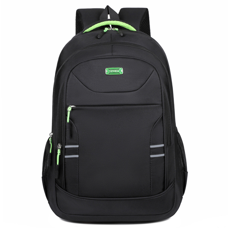 2024 nueva mochila de reducción de carga de negocios para hombres de gran capacidad, mochila de computadora para estudiantes de secundaria reflectante de moda, mochila escolar