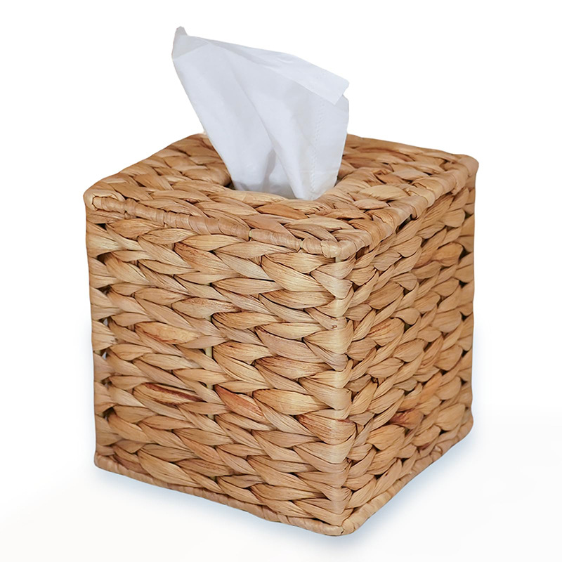 Transfronterizos personalizados pastorales caja de toallas creativas calabaza de hierba tejida caja de toallas de escritorio decoración caja de extracción de papel