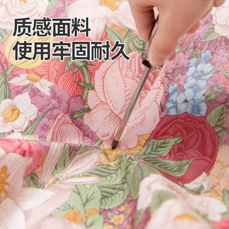 花朵收纳袋家用加厚无纺布帆布双拉链防水防潮衣服被子搬家收纳|undefined