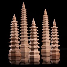 厂家供应肥城桃木文昌塔工艺品13层11层9层7层书房摆件实木文玩