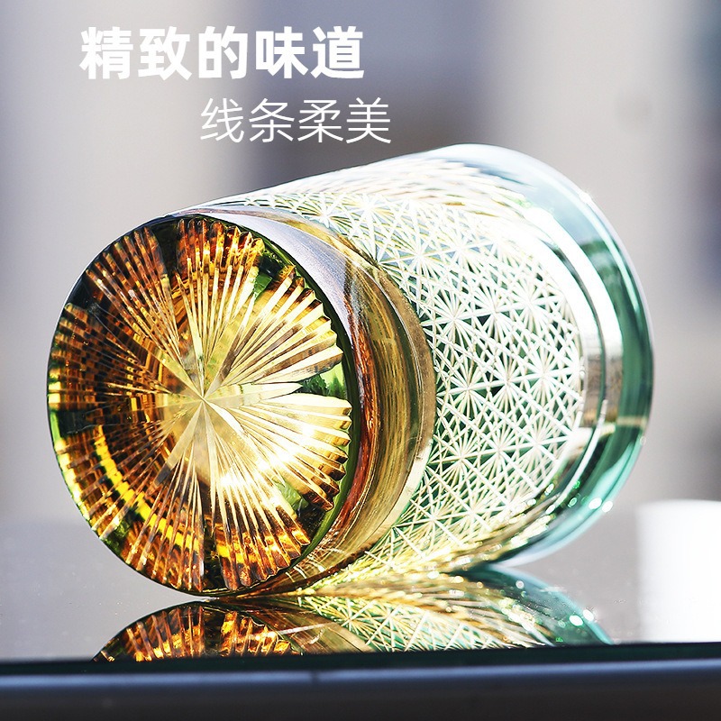 Vaso de whisky de cristal estilo japonés Edo Kiriko, vaso de licor, regalo de lujo, vaso de cristal, fuente de suministro para transmisiones en vivo image 6