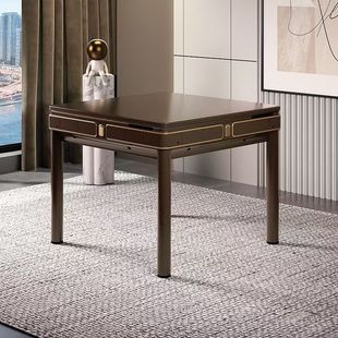 High-End Oversized Mahjong Tiles Multifunctional Home Mahjong Hall Fully Automatic Mahjong Table and Dining Table All-In-One