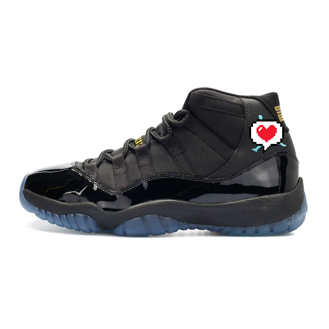 Transfronterizo Putian AJ11 Star Jiao 11 generación de zapatos de baloncesto negro rojo almohadilla de aire de palma completa para hombres y mujeres zapatillas de combate