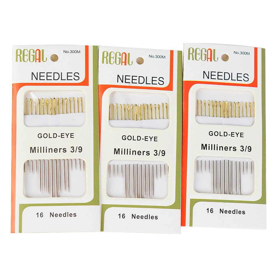 16 игл с золотым хвостом 3/9 швейных игл универсальные ручные швейные иглы из тонкой Углеродистой Стали Ручные Швейные иглы оптовая продажа с фабрики 4G