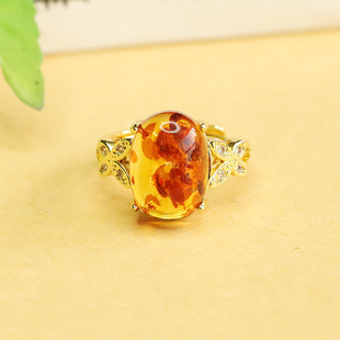 Love Yu natural amber ring flower pepper ring ring ring jewelry women's factory wholesale hair AY3120505