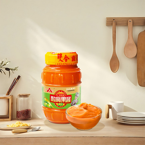 Guangxi Shuanghe Sour Plum Jam 900g Bottle Family Pack Hechi BBQ Sauce, Rice Noodle Wrap, Noodle Dip, Condiment