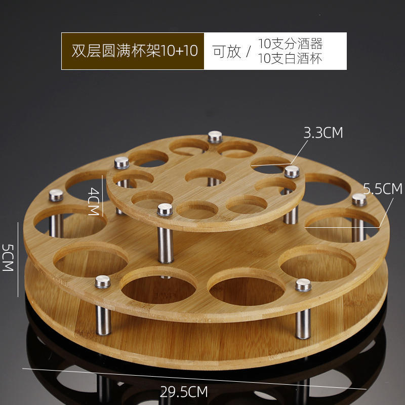 10 ollas redondas y 10 tazas de madera