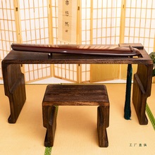 1.38米老桐木共鸣古琴桌凳 榫卯整体茶桌 禅意国学桌