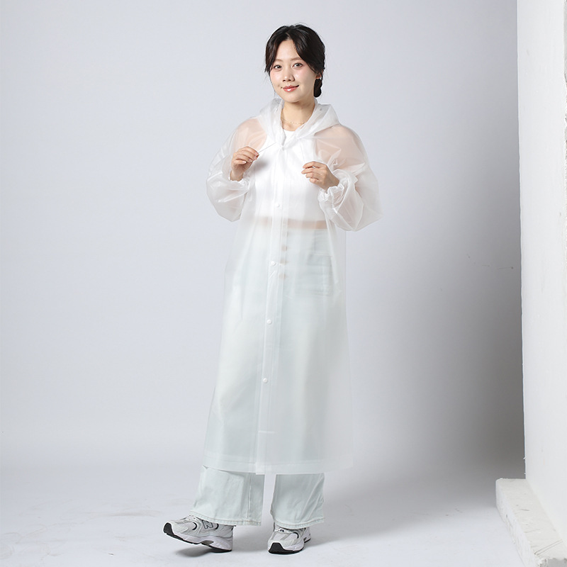 New Non-disposable Fashion Raincoat for Adults and Children, Outdoor Travel Rafting Portable One-piece Raincoat with EVA Material