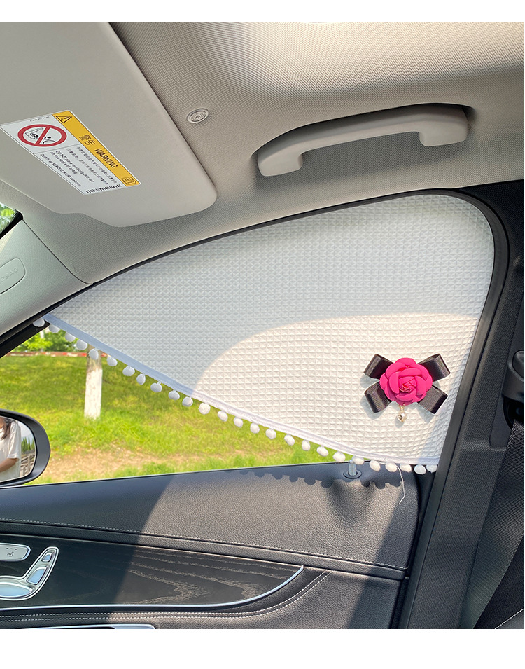 Front window car sunshade side curtain car window magnetic sun protection and heat insulation triangle curtain for car interior