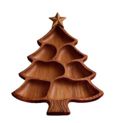New Christmas Tree Fruit Snack Tray Home Desktop Melon Seed Candy Tray Solid Wood Irregular Biscuit Snack Tray New Christmas Tree Fruit Snack Tray Home Desktop Melon Seed Candy Tray Solid Wood Irregular Biscuit Snack Tray