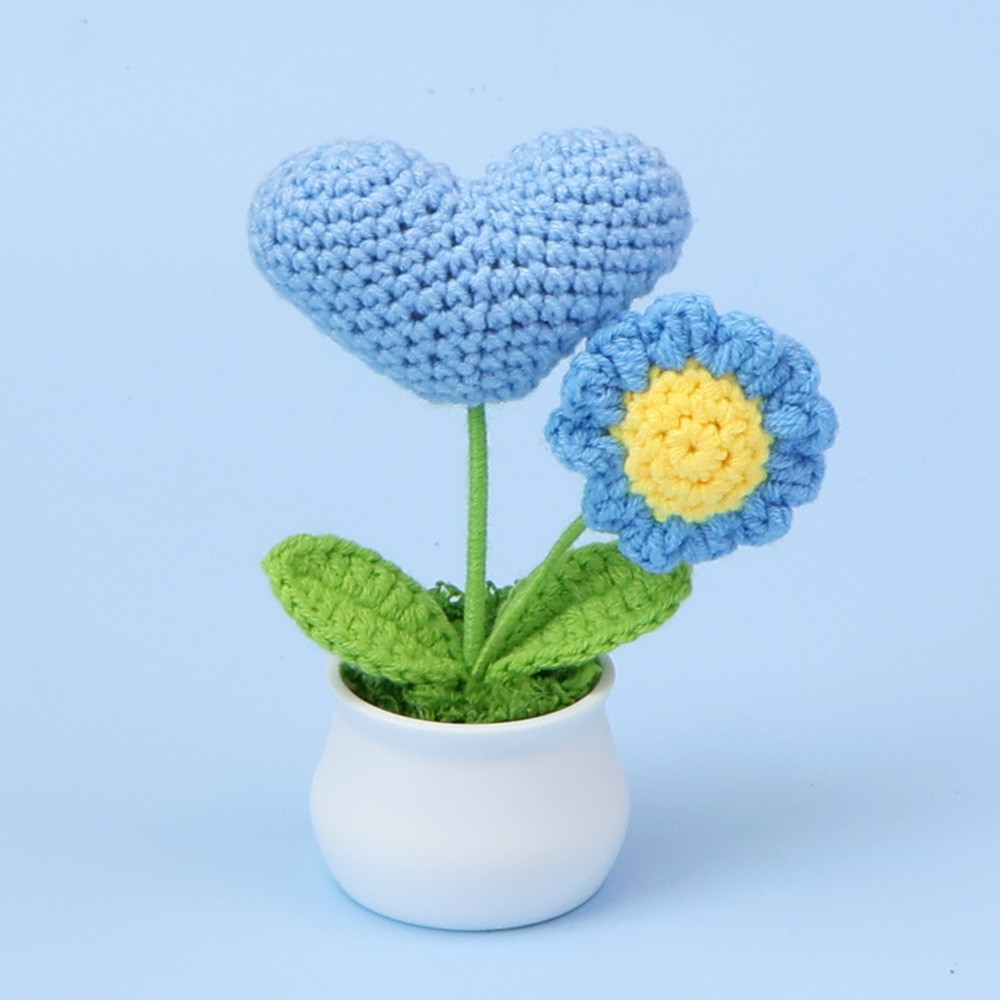 Azul - maceta de margaritas de amor