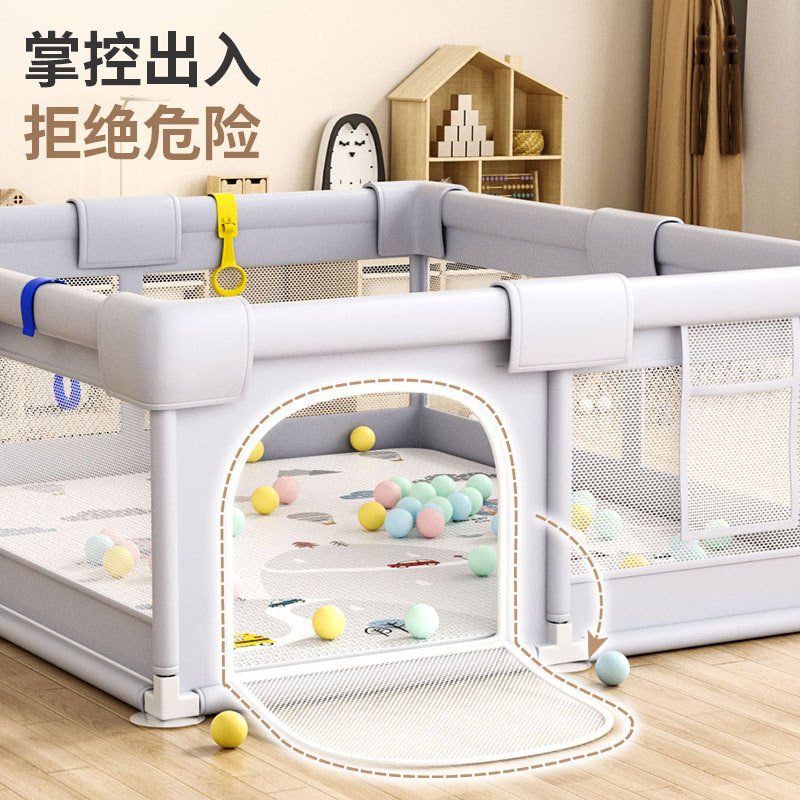 Fence Indoor Baby Tummy Time Mat with Guardrail Children Home Living Room Safety Play Fence Wholesale