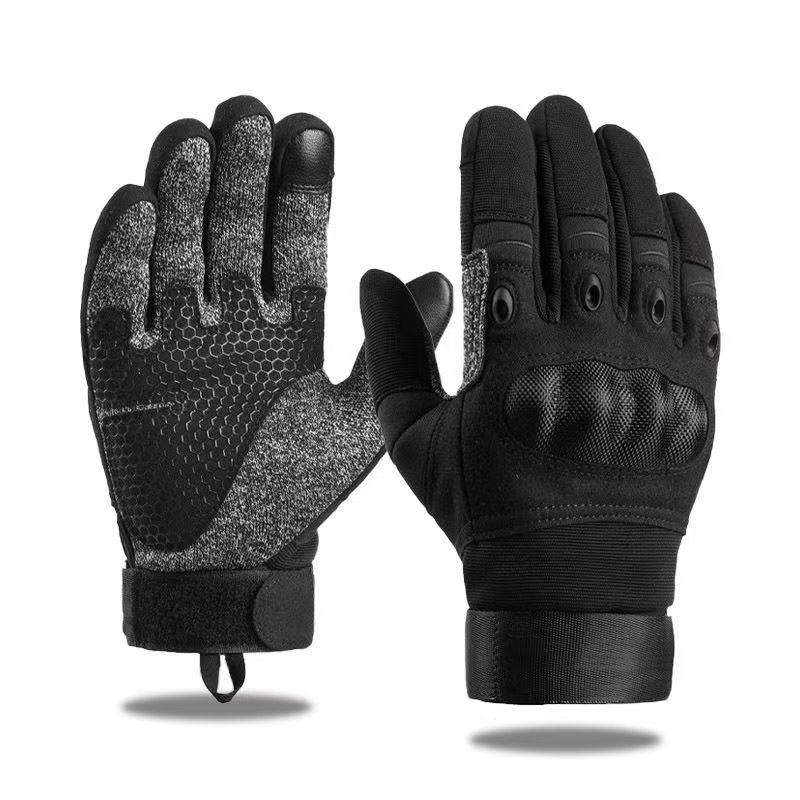 봄과 가을 오토바이 타기 긴 손가락 장갑 야외 등산 스포츠 훈련 위장 전술 훈련 격투 장갑
