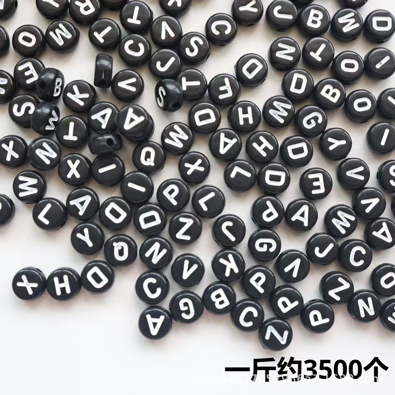 Cuentas de letras de patrón acrílico de agujero pasante cuentas sueltas diy pulsera de cadena de teléfono móvil joyería de cadena de todo fósforo accesorios con cuentas