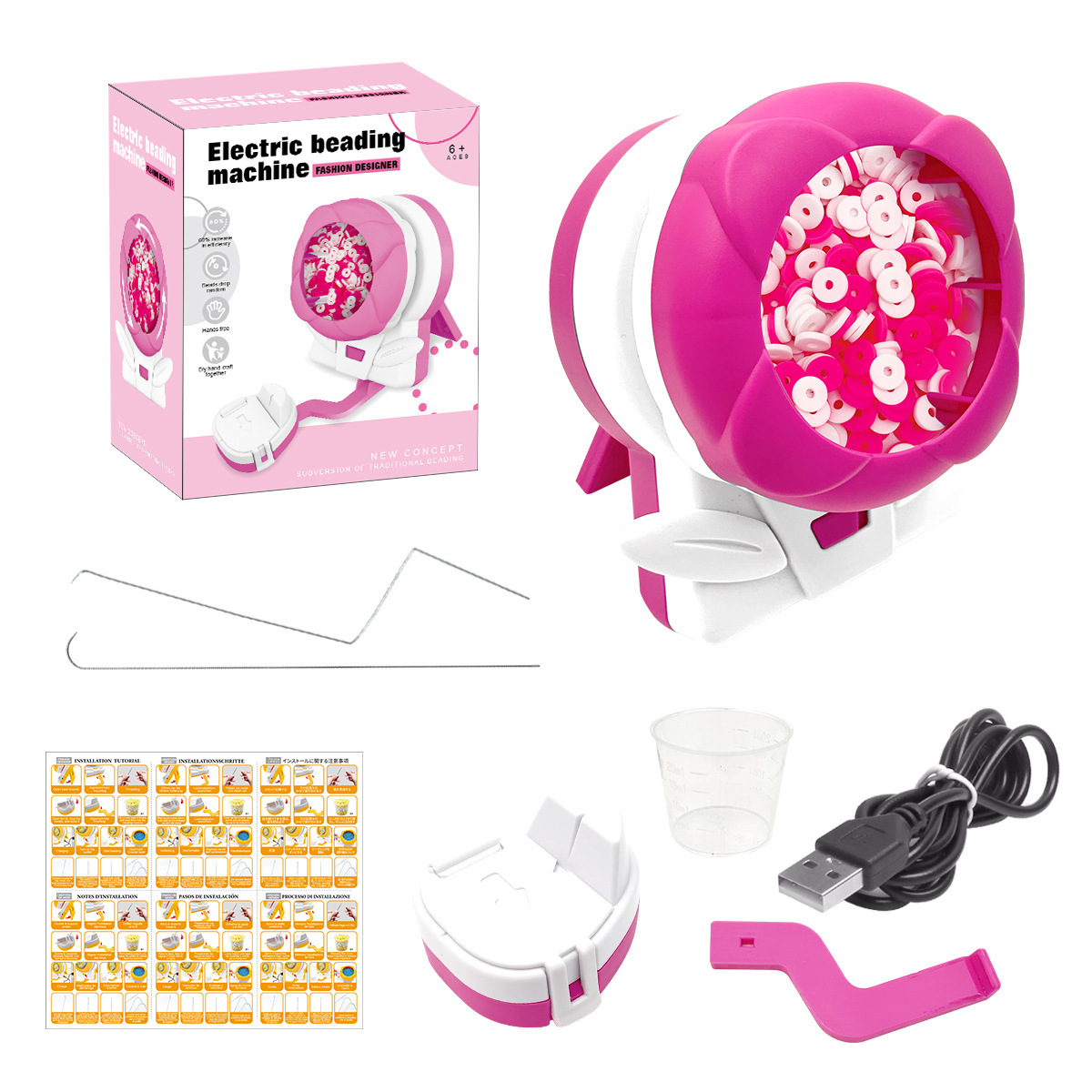 Herramientas de cuentas automáticas cuentas diy manual USB enchufe perforador de cuentas cuentas de cerámica suave cuentas eléctricas