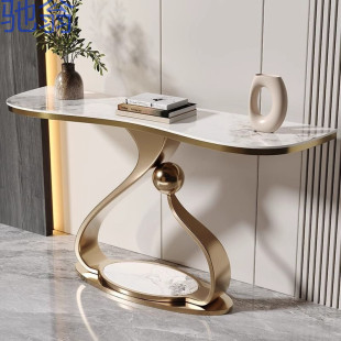 YP7 Light Luxury Rock Board Entrance Table Modern Simple Entrance Table Living Room Door-to-Door Table End View Table Wall-to-Wall Size