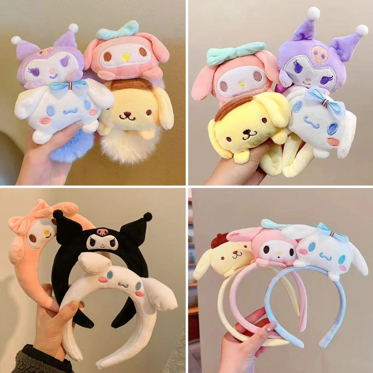 cinnamoroll babycinnamoroll melody sanrio headband cartoon cute plush headdress makeup headband hair band hair clip circle female