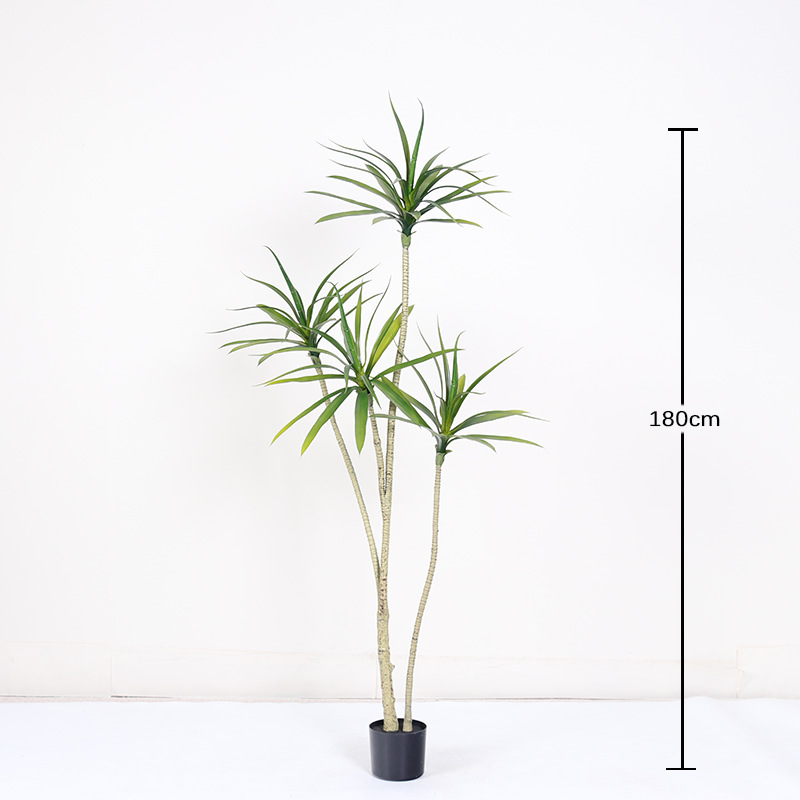 Simulación de plantas verdes Simulación de agave Lujo ligero Sala de estar interior Decoración del suelo Decoración Árbol de sangre de dragón Árbol falso Paisaje en maceta