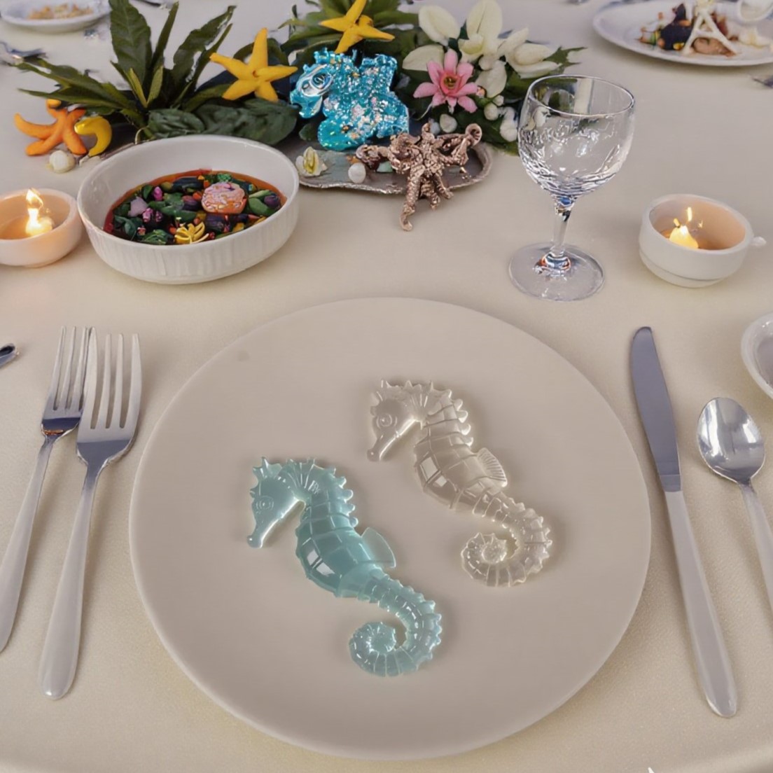 Molde Silicona Medusa/Seahorse — Pudín, Gelatina, Chocolate