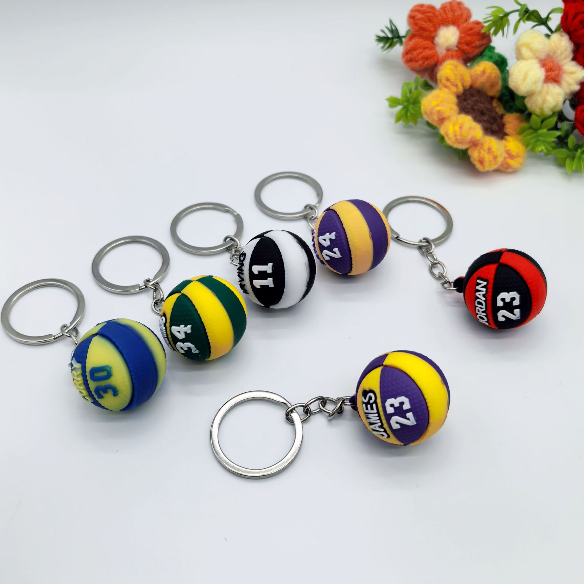 NBA Basketball Keychain Bolsos Colgante Deportes Colgante Kobe James Curry Regalos de eventos